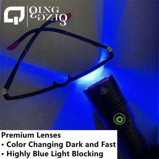 🕶️ Lunettes Photochromiques Vision 360° Anti-Lumière Bleue flexible