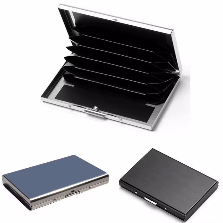 Portefeuille de protection RFID en acier inoxydable