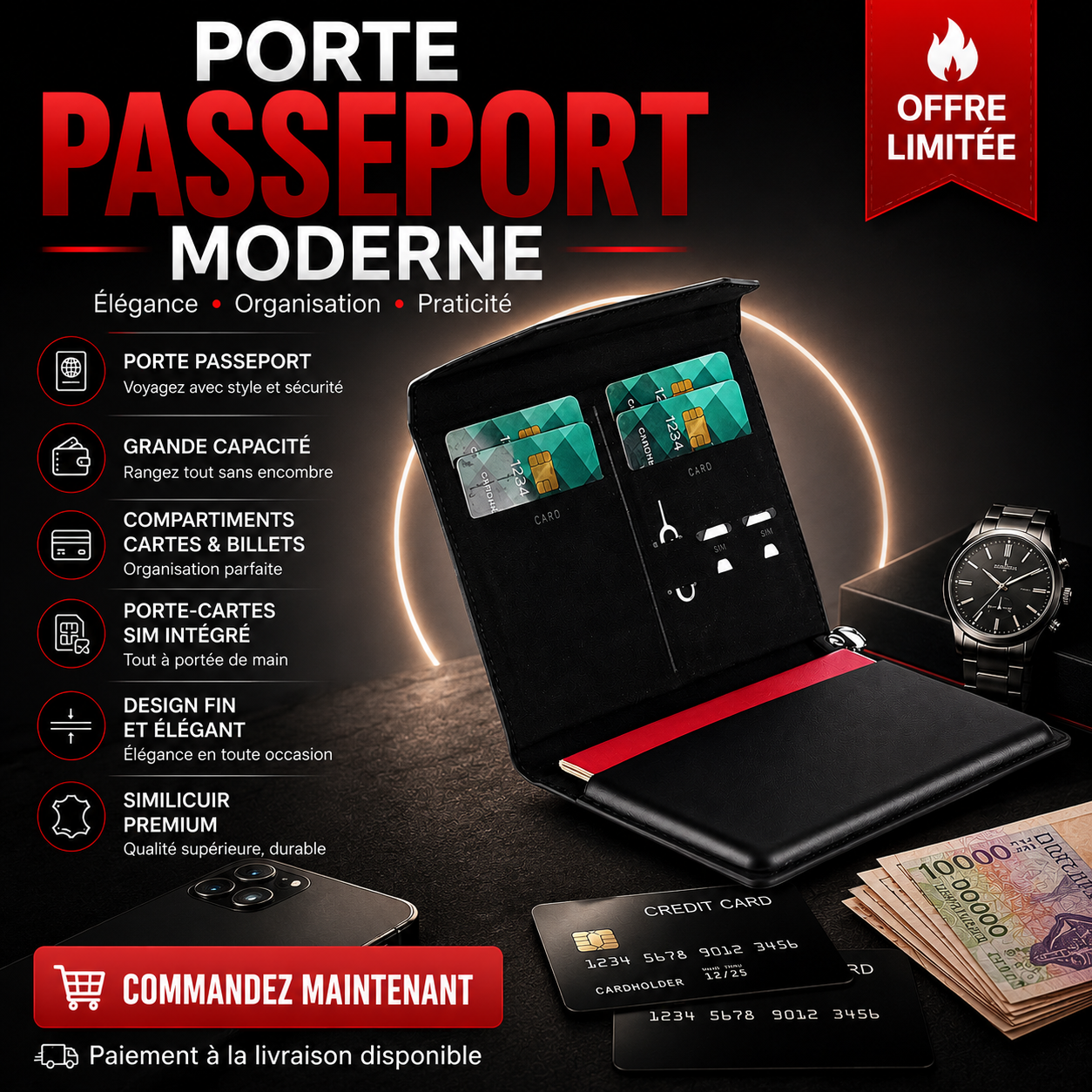 PORTE PASSEPORT PREMIUM  ⭐⭐⭐⭐⭐